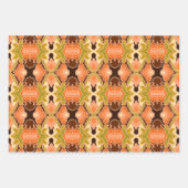 Peach Fuzz Boho Shabby Chique Geometrische Abstrac Inpakpapier Vel (Voorkant)