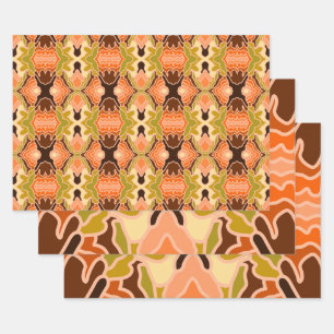 Peach Fuzz Boho Shabby Chique Geometrische Abstrac Inpakpapier Vel