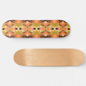 Peach Fuzz Boho Shabby Chique Geometrische Abstrac Skateboard (Horizontaal)