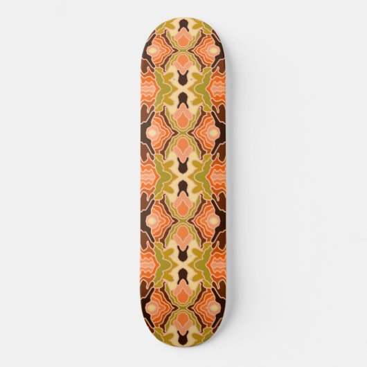 Peach Fuzz Boho Shabby Chique Geometrische Abstrac Skateboard (Voorkant)