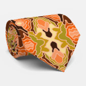 Peach Fuzz Boho Shabby Chique Geometrische Abstrac Stropdas (Opgerold)