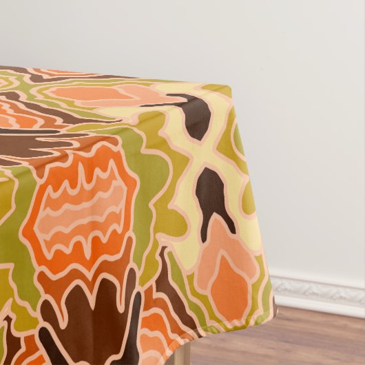 Peach Fuzz Boho Shabby Chique Geometrische Abstrac Tafelkleed (Voorbeeld)