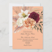 Peach Fuzz bruiloft uitnodiging (Voorkant)