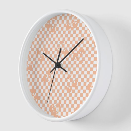 Peach Fuzz Cherry Gingham Pattern (Hoek)