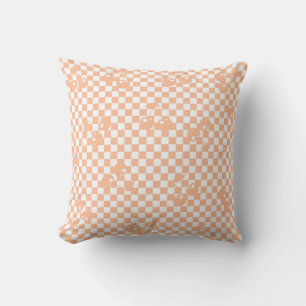 Peach Fuzz Cherry Gingham Pattern Kussen
