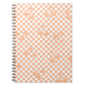 Peach Fuzz Cherry Gingham Pattern Notitieboek (Voorkant)