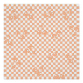 Peach Fuzz Cherry Gingham Pattern Perfect Poster (Voorkant)