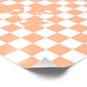 Peach Fuzz Cherry Gingham Pattern Perfect Poster (Hoek)