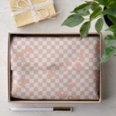 Peach Fuzz Cherry Gingham Pattern Tissuepapier (Geschenk)
