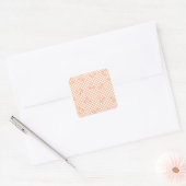 Peach Fuzz Cherry Gingham Pattern Vierkante Sticker (Envelop)