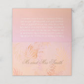 Peach Fuzz Classic Minimalistische moderne bruilof (Buitenkant ongevouwen)