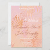 Peach Fuzz Classic Minimalistische moderne bruilof Kaart (Voorkant)