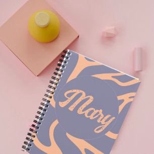 Peach Fuzz Elegance: gepersonaliseerde Moederdag Notitieboek