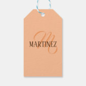 Peach Fuzz Elegante gepersonaliseerde naam Cadeaulabel (Achterkant)