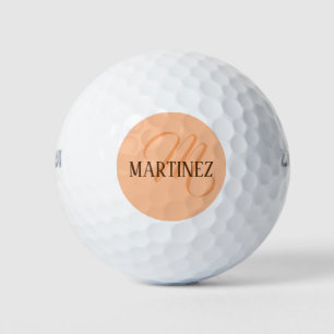 Peach Fuzz Elegante gepersonaliseerde naam Golfballen