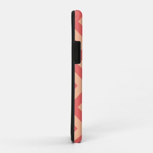 Peach Fuzz en Cranberry Chevron Case-Mate iPhone Case (Achterkant/rechts)