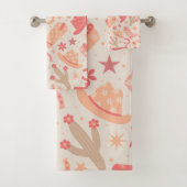 Peach Fuzz Groovy Cowgirl Laarzen en Petten Bad Handdoek (Insitu)