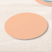 Peach Fuzz is mooi en wenselijk Ronde Kartonnen Onderzetter (Gebogen)