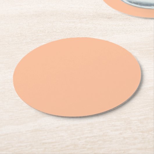 Peach Fuzz is mooi en wenselijk Ronde Kartonnen Onderzetter (Gebogen)
