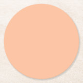 Peach Fuzz is mooi en wenselijk Ronde Kartonnen Onderzetter (Voorkant)