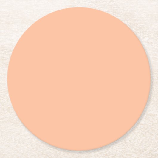 Peach Fuzz is mooi en wenselijk Ronde Kartonnen Onderzetter (Voorkant)
