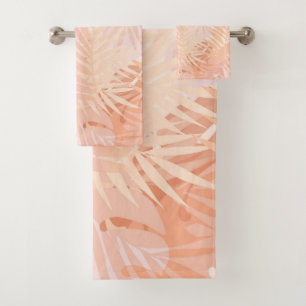 Peach Fuzz Minimaliste Feuilles tropicaux modernes