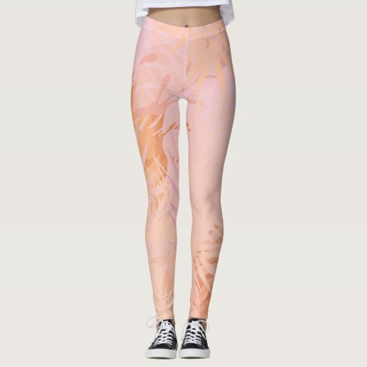 Peach Fuzz Minimalistisch Modern Leggings (Voorkant)