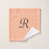 Peach Fuzz Monogramme (Gant de toilette)