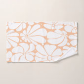 Peach Fuzz Retro les années 70 Fleur Blanche Desig (Serviette à main)
