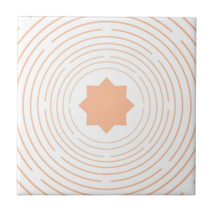 Peach Fuzz Star Circle Islamitisch geometrisch pat Tegeltje