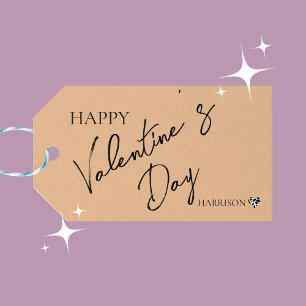 Peach Fuzz Valentijns's - gepersonaliseerde liefde Cadeaulabel