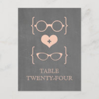 Peach Geeky Glaces Tableau noir Carte postale