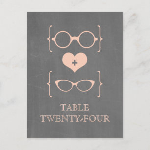 Peach Geeky Glaces Tableau noir Carte postale