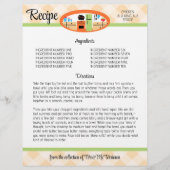 Peach gingham retro keukenrecept multomap inser... (Voorkant)