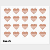 Peach Glitter Leopard Animal Hart Sticker (Vel)