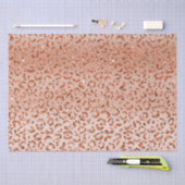 Peach Glitter Leopard Dierenprint Tissuepapier (Craft)