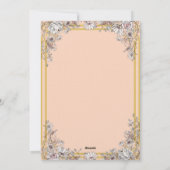 Peach & Gold Botanical Wedding Invitation | Elegan (Dos)
