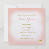 Peach Gold Brunch si dur Invitation Pearl (Dos)