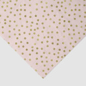 Peach Gold Confetti Stippen Tissuepapier (Detail)