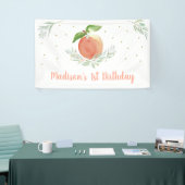 Peach Gold Floral Birthday Spandoek (Beurs)