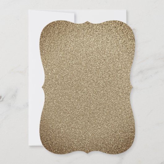 Peach Gold Floral Confetti Invitation Fête des mar (Dos)