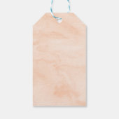 Peach Gold Floral Verjaardag Dank u Cadeaulabel (Achterkant)