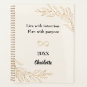 Peach gold foliage quote 2026 planner (Voorkant)