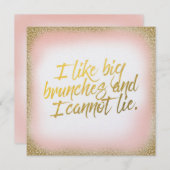 Peach Gold ik hou van Big Brunches Invitation Pear Kaart (Voorkant / Achterkant)