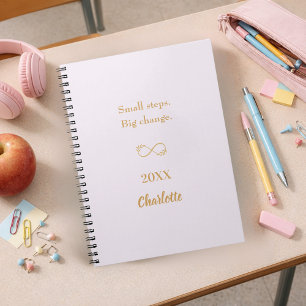 Peach gold motivatie quote notitieboek