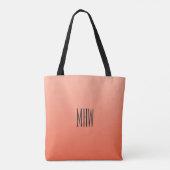Peach Gradient aangepaste monogram zakken Draagtas (Achterkant)