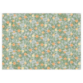 Peach Gray Wedding  Floral Tafelkleed (Voorkant (Horizontaal))