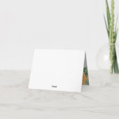 Peach Gray Wedding Spring Floral Bedankkaart (Achterkant)