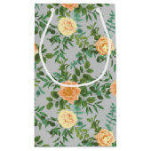 Peach Gray Wedding Spring Floral Klein Cadeauzakje (Achterkant)