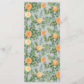 Peach Gray Wedding Spring Floral Menu (Achterkant)